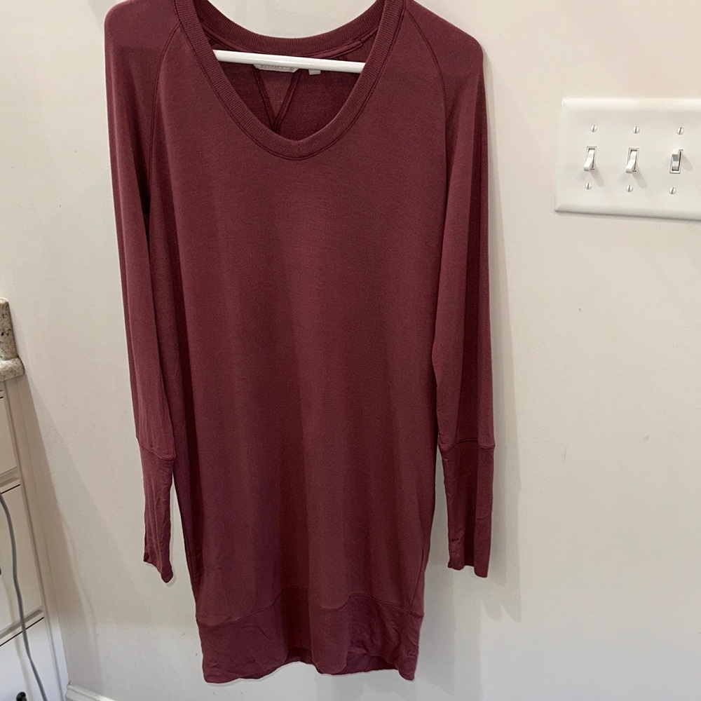 Athleta Women's Burgundy Sweatshirt Dress